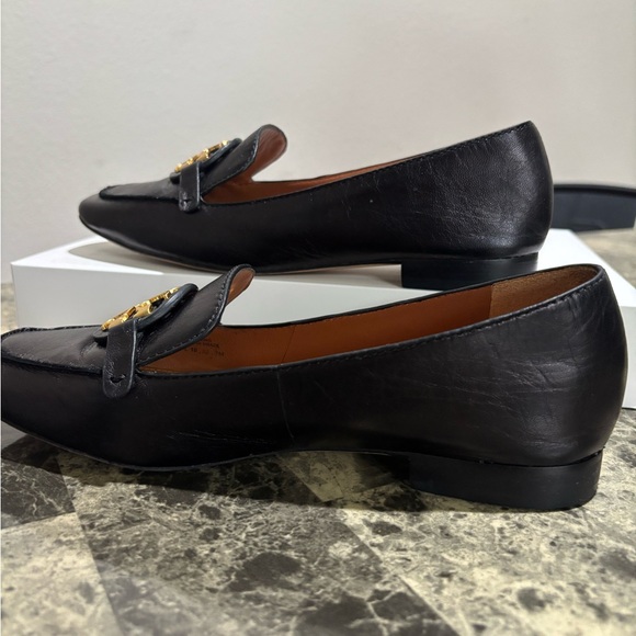Tory Burch Black and Gold Loafers - Picture 5 of 9